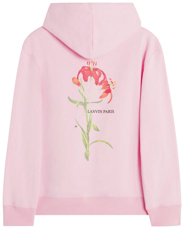 Lanvin Classic Printed Hoodie Pink