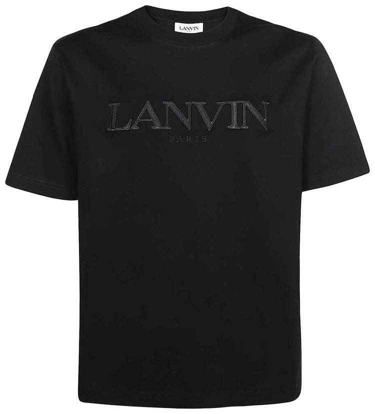 Lanvin Tonal Embroidered T Shirt Black