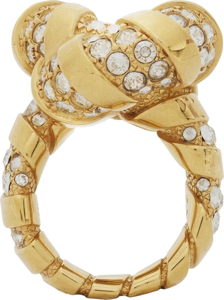 Lanvin Rhinestone Melodie Ring GoldCrystal