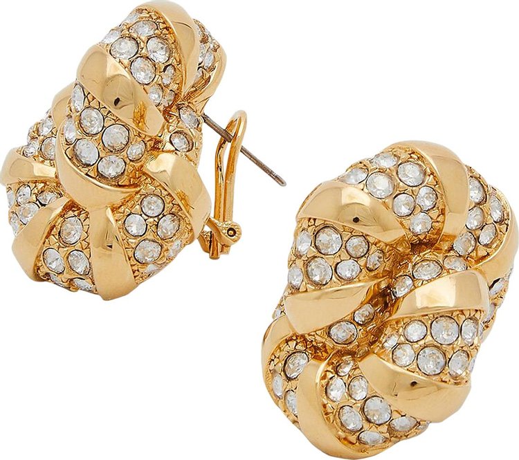 Lanvin Rhinestone Melodie Earrings GoldCrystal