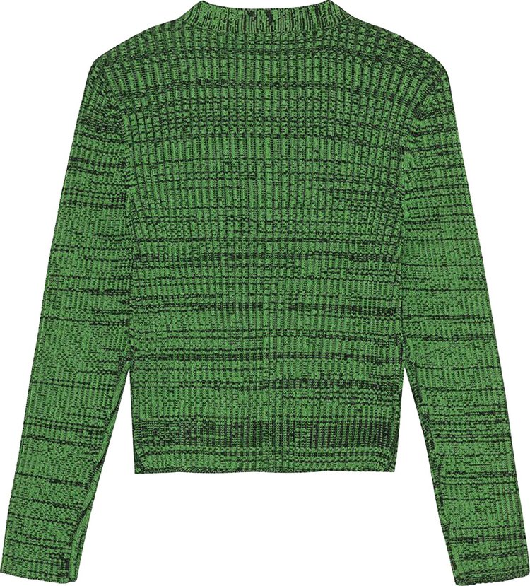 GANNI Cropped Cardigan Kelly Green