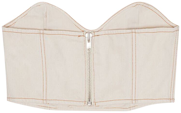 GANNI Sparkle Denim Top Vanilla Ice