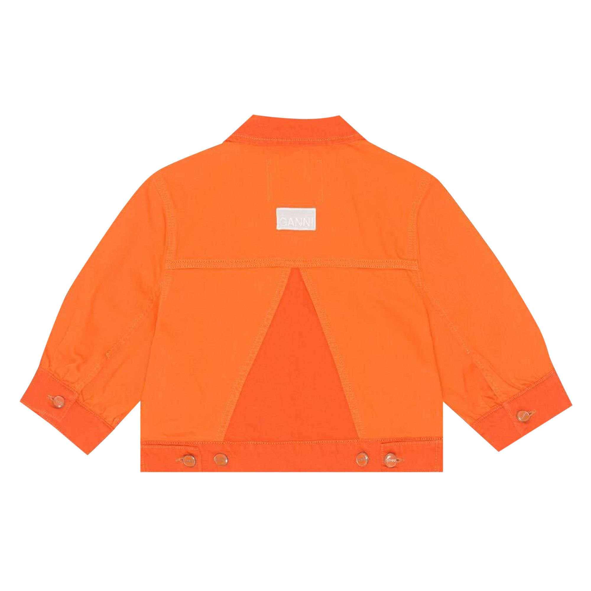 Buy GANNI Overdyed Cutline Denim Puff Sleeve Jacket
