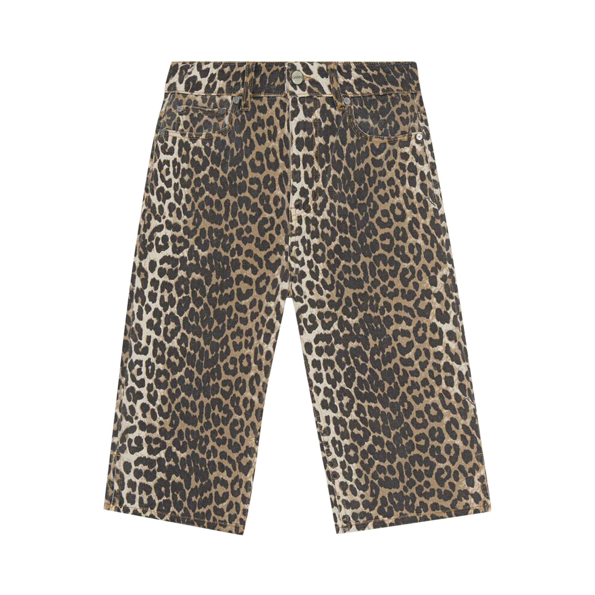 Ganni leopard shorts online