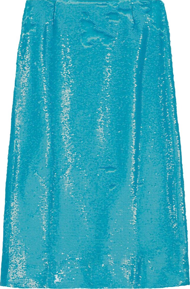 GANNI Sequins Skirt Blue