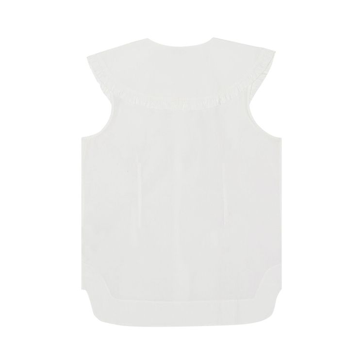 GANNI Sleeveless Shirt Bright White