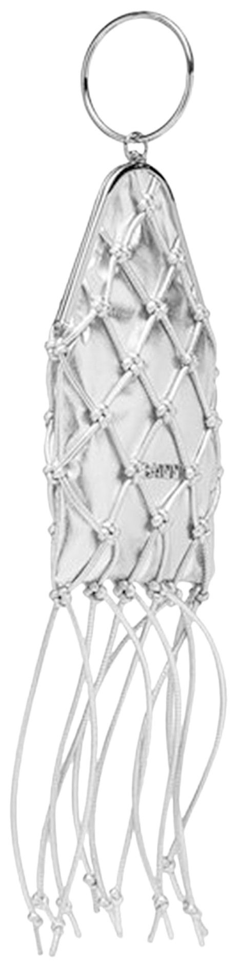 GANNI Occasion Braided Bangle Purse Silver