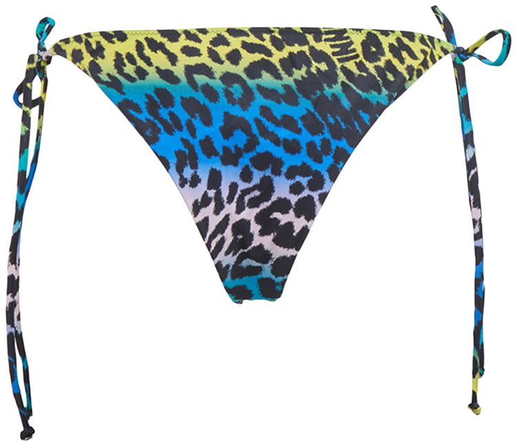 GANNI Recycled Printed String Bikini Briefs Multicolor
