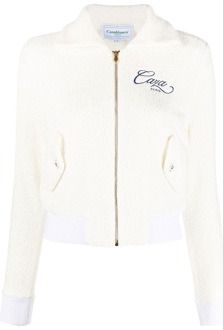 Casablanca Caza Terry Track Jacket Off White