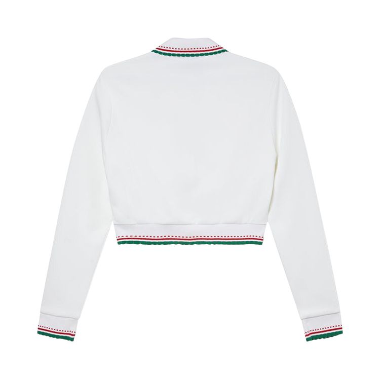 Casablanca Scallop Edge Track Top White