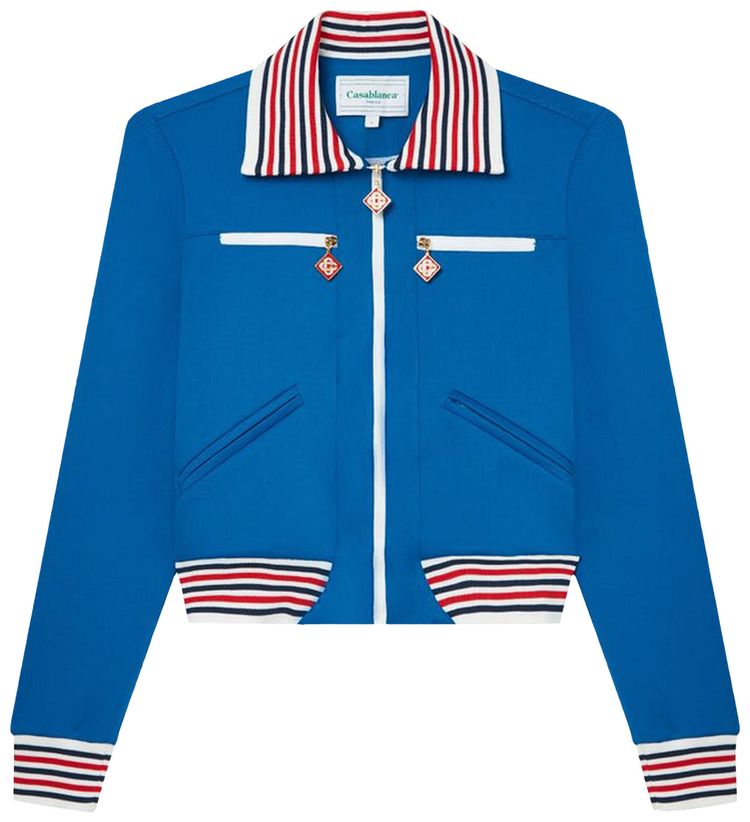 Casablanca Triple Zip Tracksuit Jacket Blue