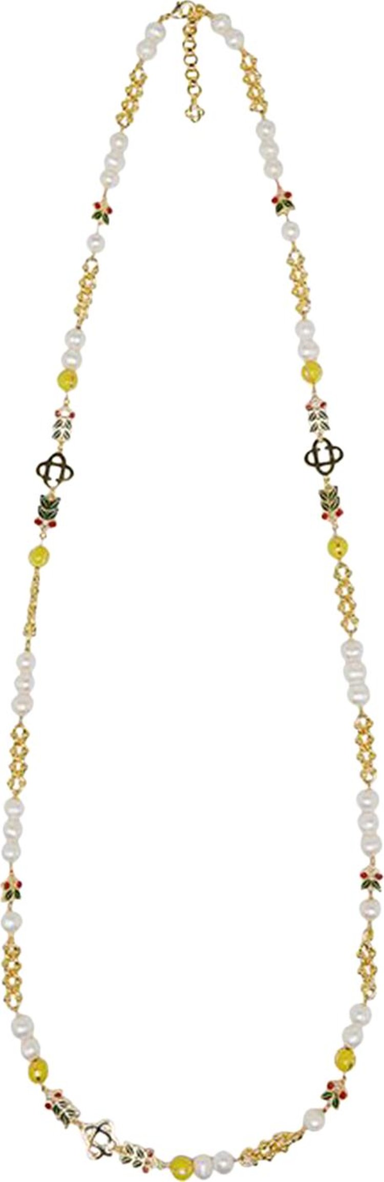 Casablanca Laurel Long Necklace 'Yellow/Green/Red'