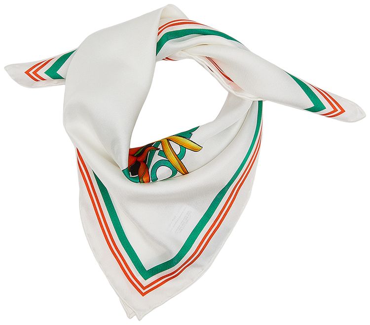 Casablanca Silk Twill Scarf Tennis Club