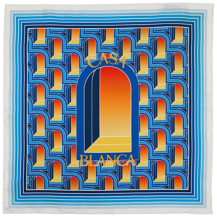 Casablanca Silk Twill Scarf LArche De Nuit