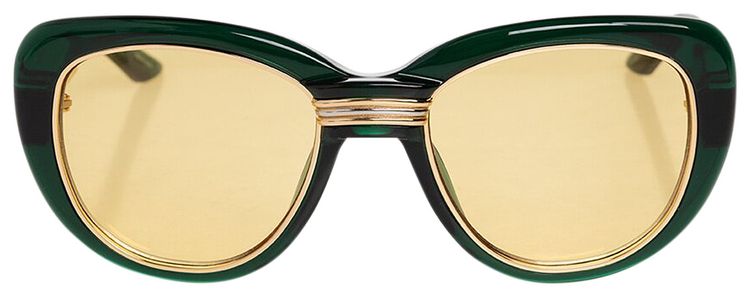 Casablanca Cat Eye Sunglasses GreenGold