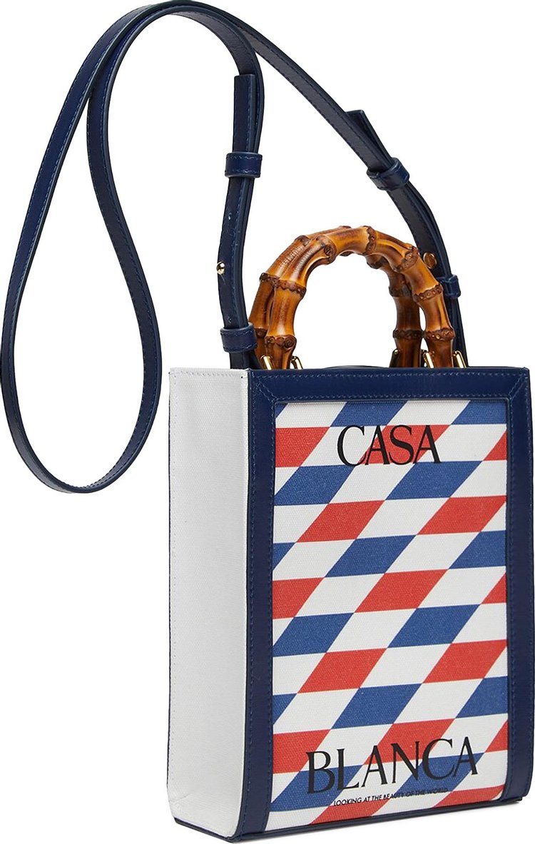 Casablanca Mini Casa Canvas Tote Bag RedWhite