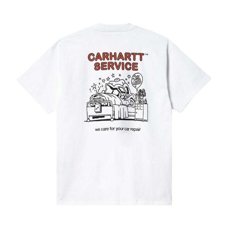 Carhartt WIP Short Sleeve Car Repair T Shirt White