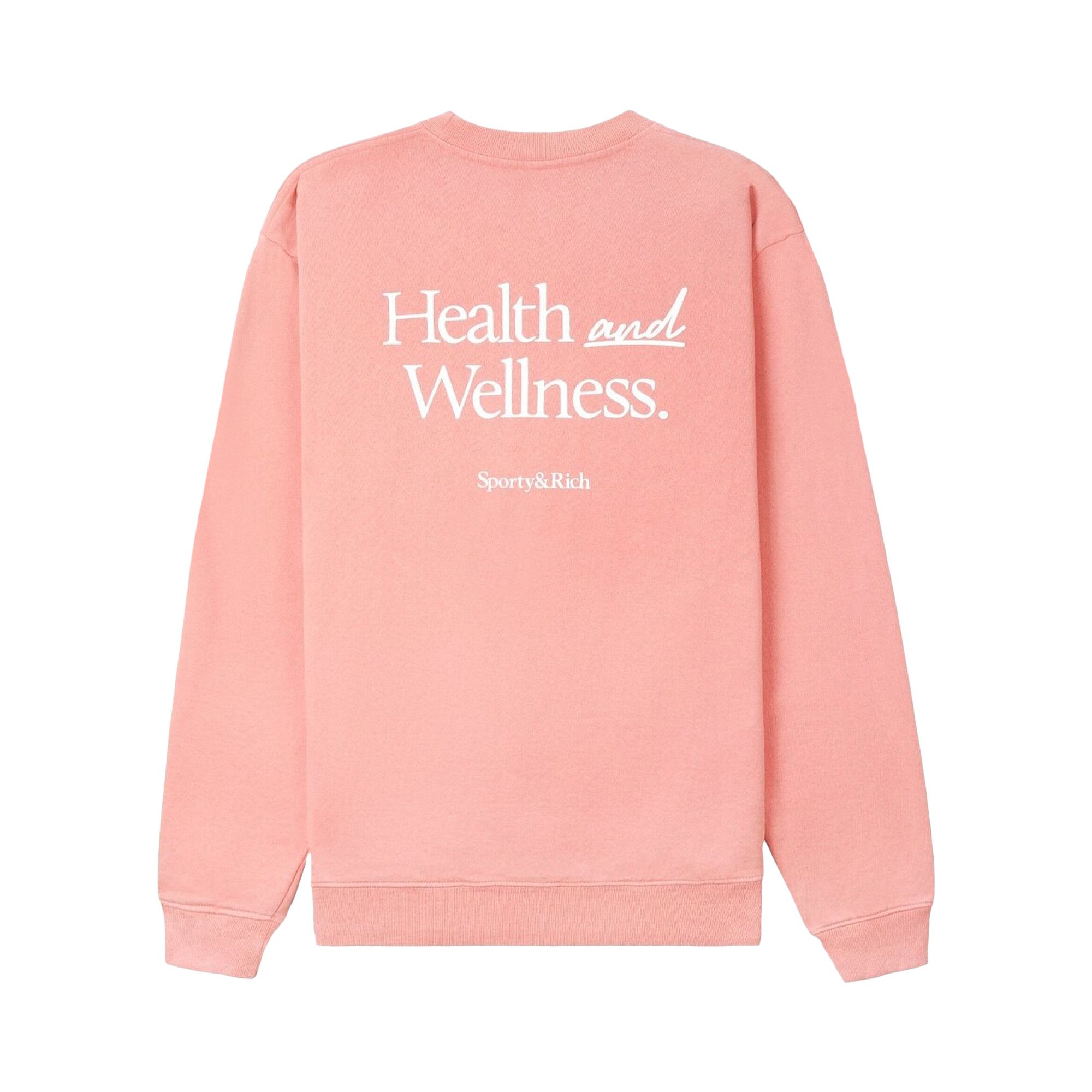 スウェット・トレーナー Sporty & Rich New Healthy Sweatshirt CR495FL Buy Sporty & Rich New Health Crewneck 'Flamingo/White