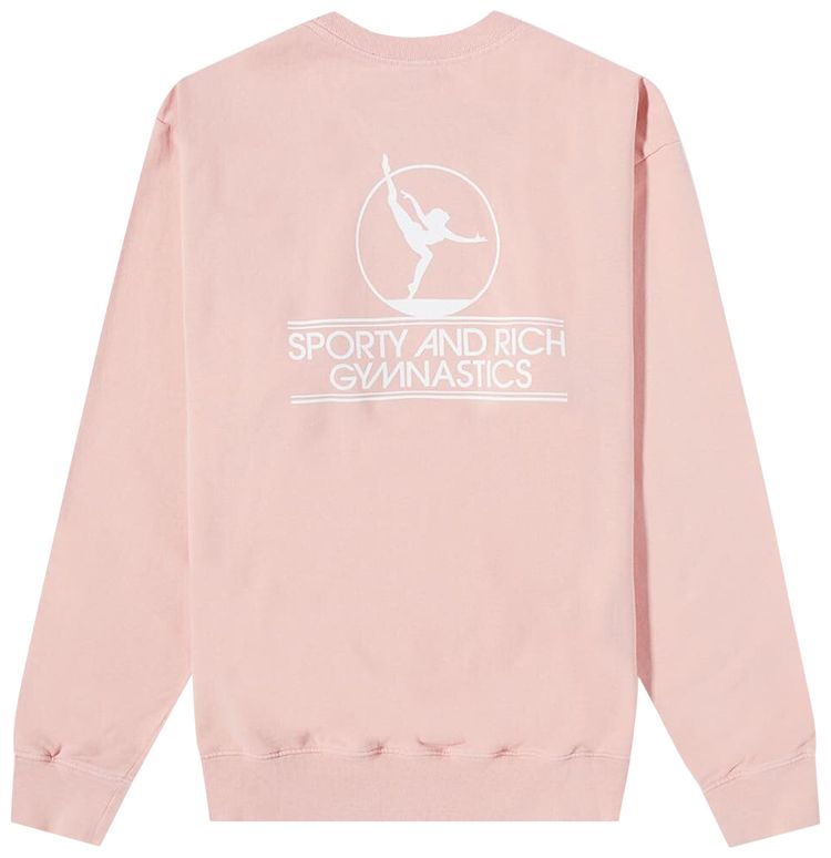 Sporty  Rich Gymnastics Crewneck RoseWhite