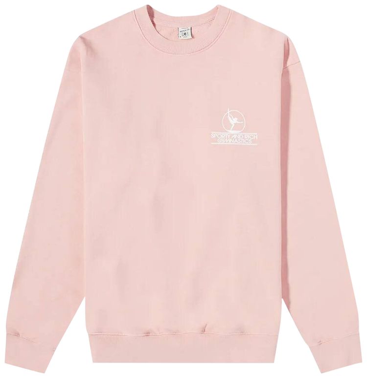Sporty  Rich Gymnastics Crewneck RoseWhite