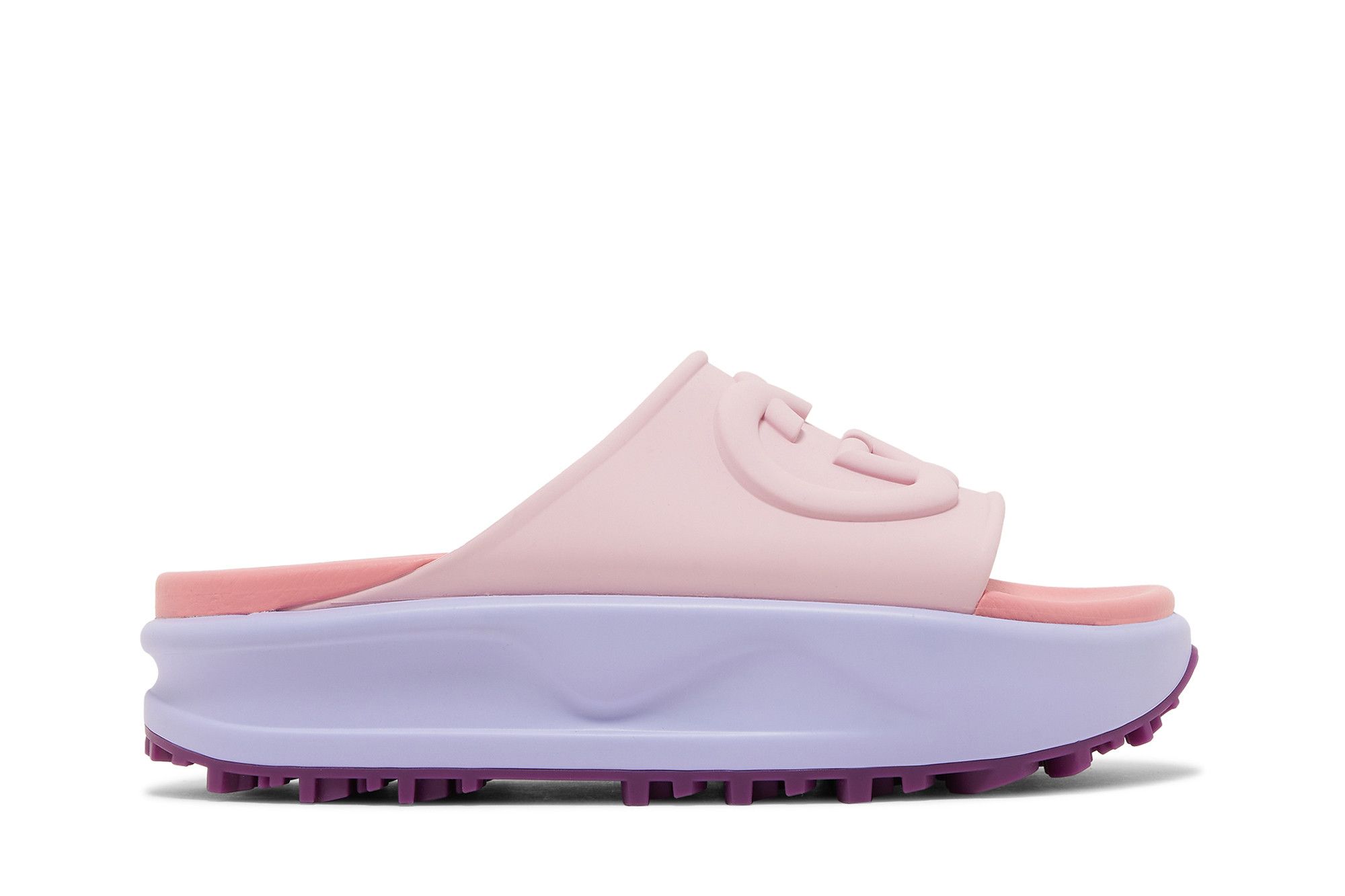 Pink gucci rubber slides top