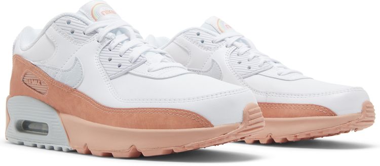 Nike Air Max 90 Leather SE GS White Light Madder Root