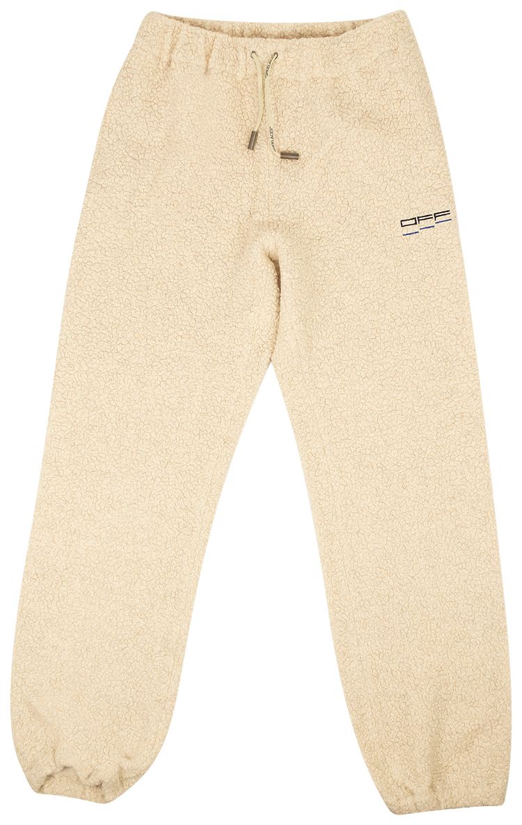 Off White Athletic Teddy Pant Beige