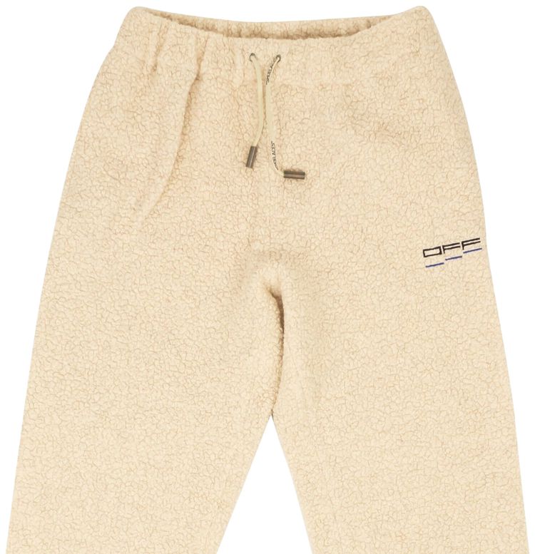 Off White Athletic Teddy Pant Beige