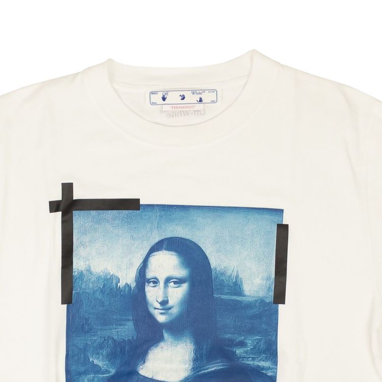 Off White Monalisa Slim Short Sleeve Tee WhiteBlue