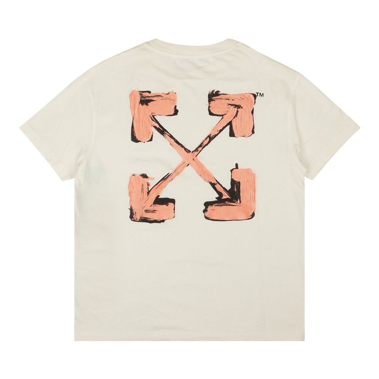 Off White Painted Arrows Reg Tee White