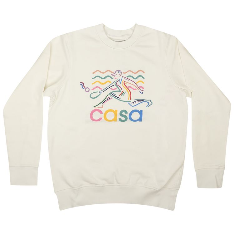 Casablanca Memphis Icon Screen Printed Sweatshirt Off White