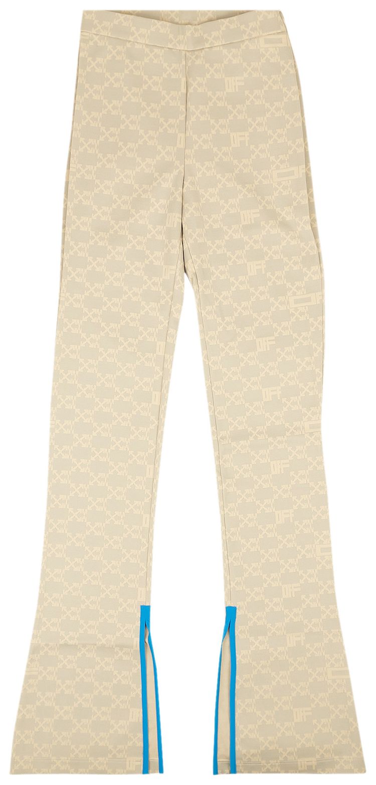 Off White Mono Leggings Green