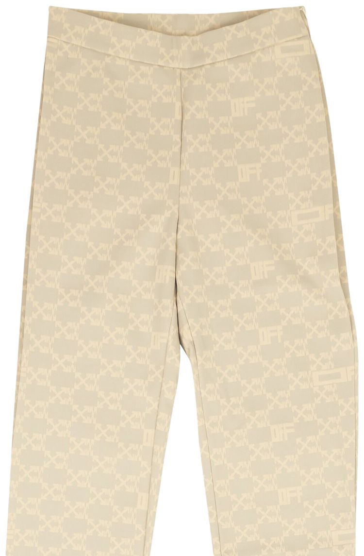 Off White Mono Leggings Green