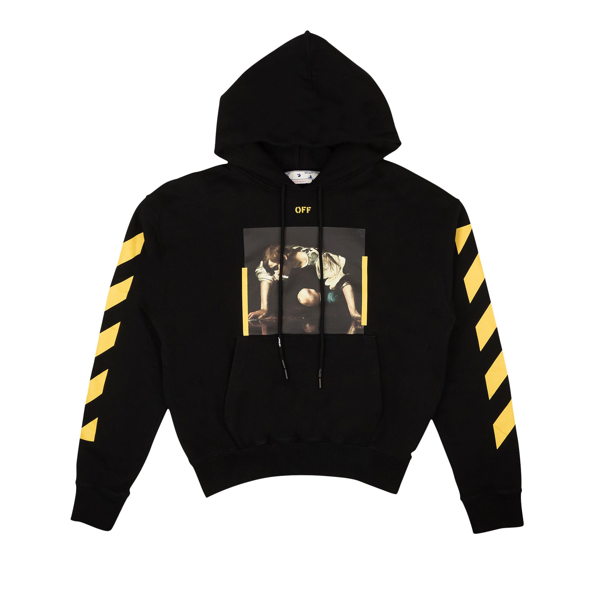 Buy Off White Caravaggio Print Hoodie Black Yellow
