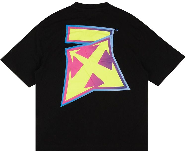 Off White Degrade Thunder Over Skate Short Sleeve Tee BlackGreen