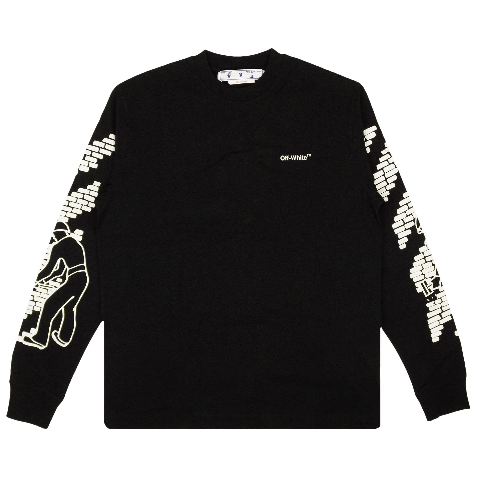 Off white long sleeve t shirt black outlet