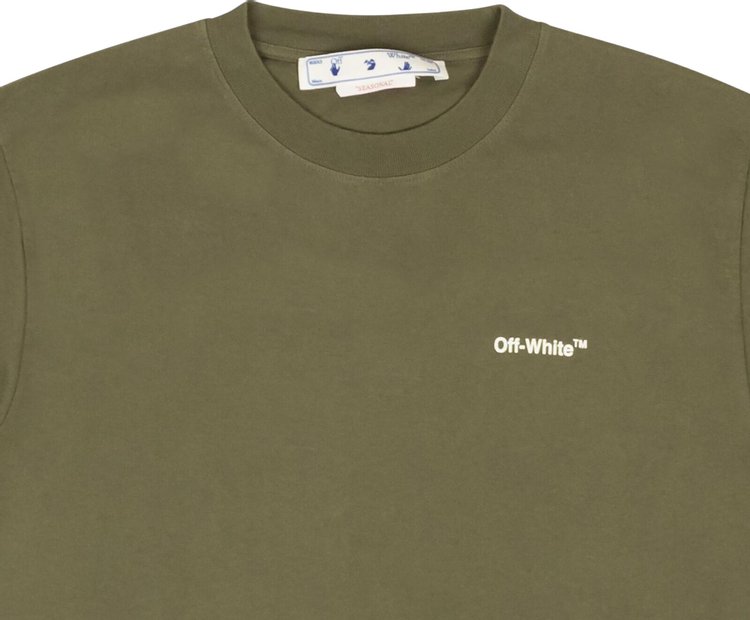 Off White Arrows T Shirt Green