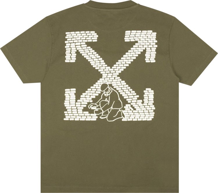 Off White Arrows T Shirt Green