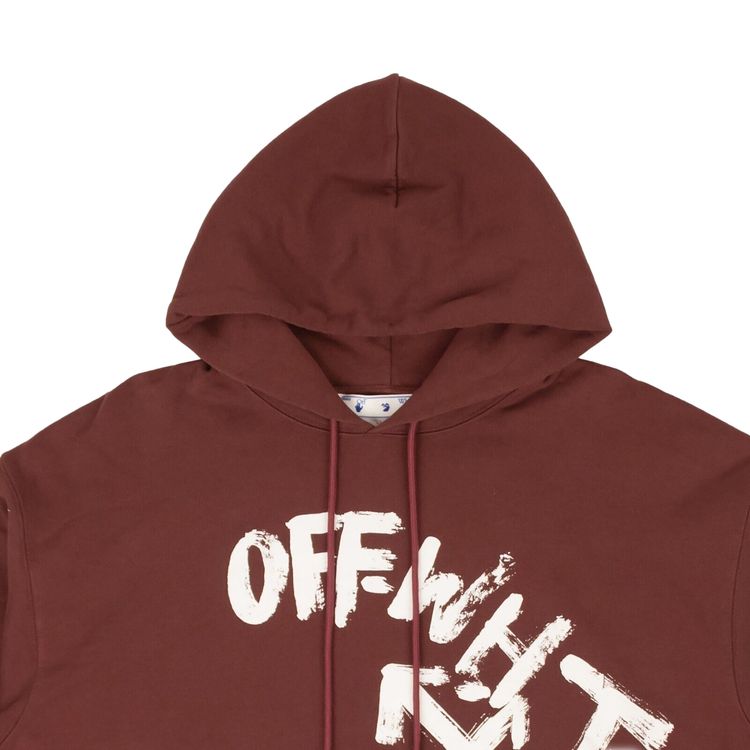Off White Paint Script Skate Hoodie BaroloWhite