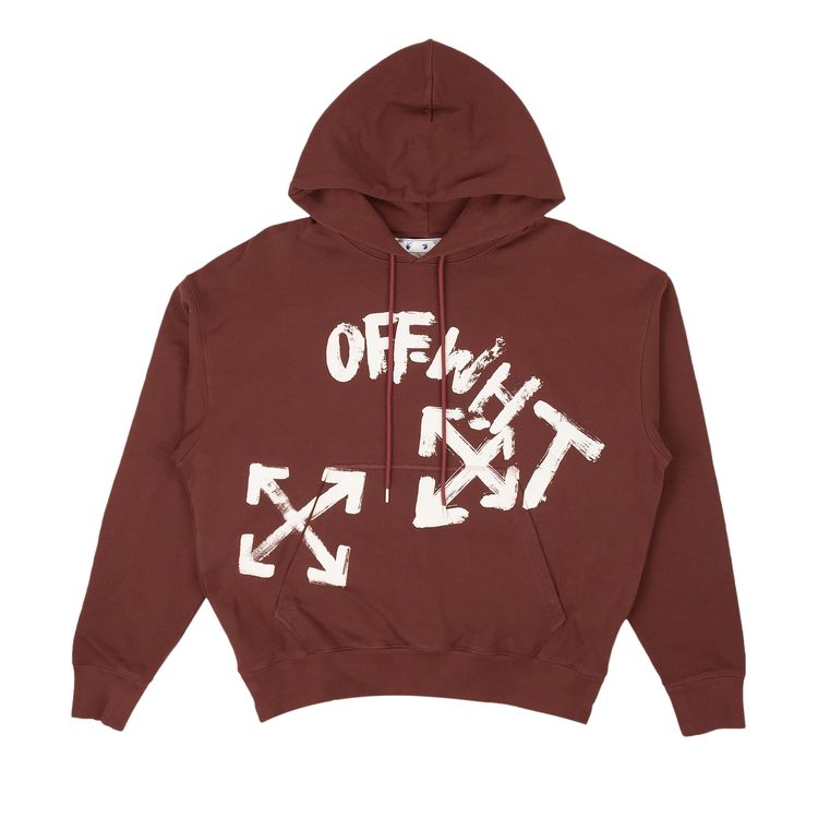 Off White Paint Script Skate Hoodie BaroloWhite