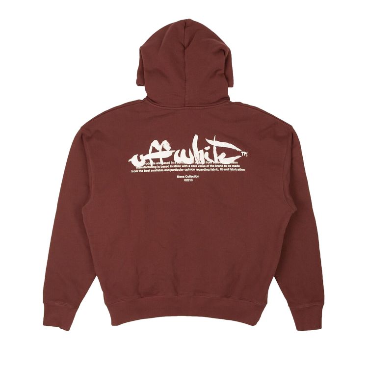 Off White Paint Script Skate Hoodie BaroloWhite