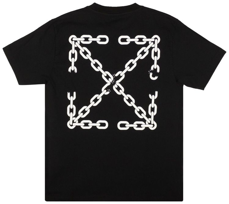Off White Chain Arrow Slim Short Sleeve Tee BlackWhite