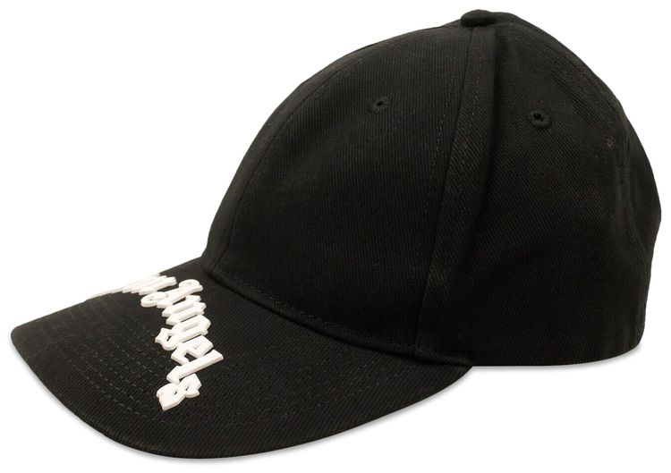 Palm Angels Curved Logo Cap BlackWhite