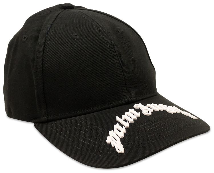 Palm Angels Curved Logo Cap BlackWhite