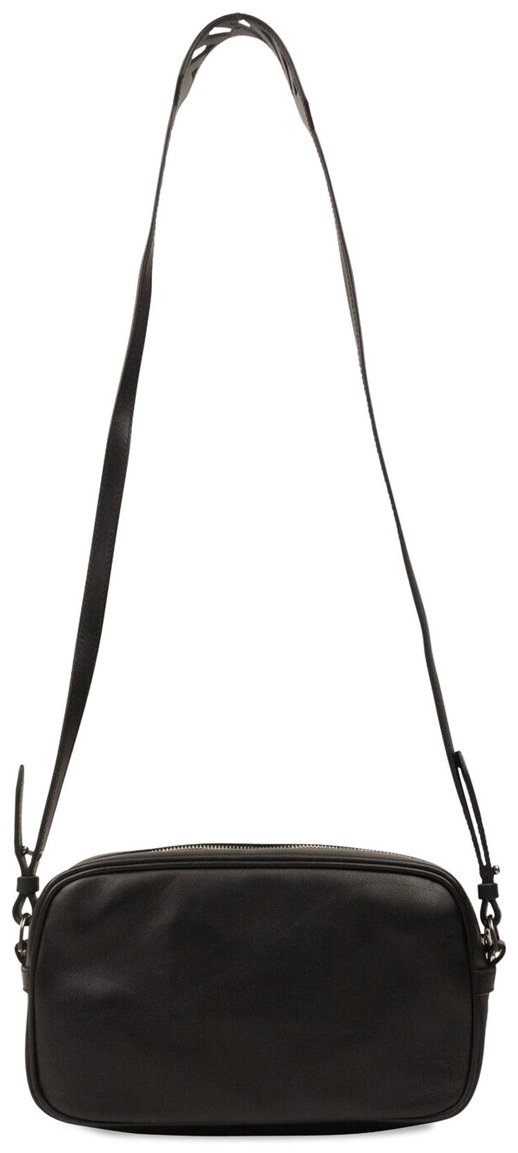 Off White Leather Shoulder Bag Black