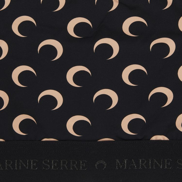 Marine Serre All Over Moon Brassiere All Over Moon Tan On Black