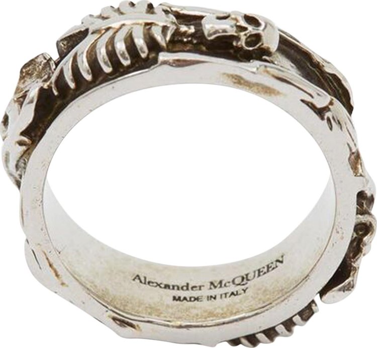 Alexander McQueen Dancing Skeleton Ring 'Silver'