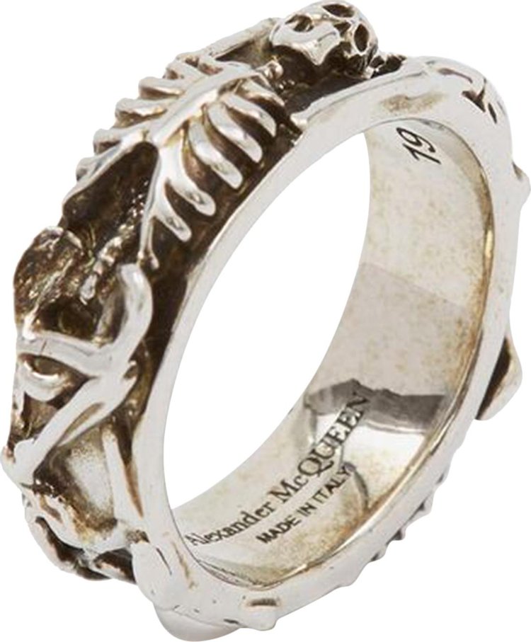 Alexander McQueen Dancing Skeleton Ring Silver