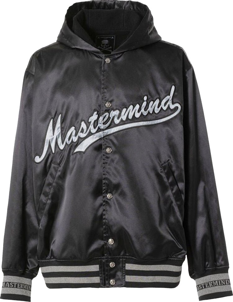 Mastermind Hooded Varsity Jacket 'Black'