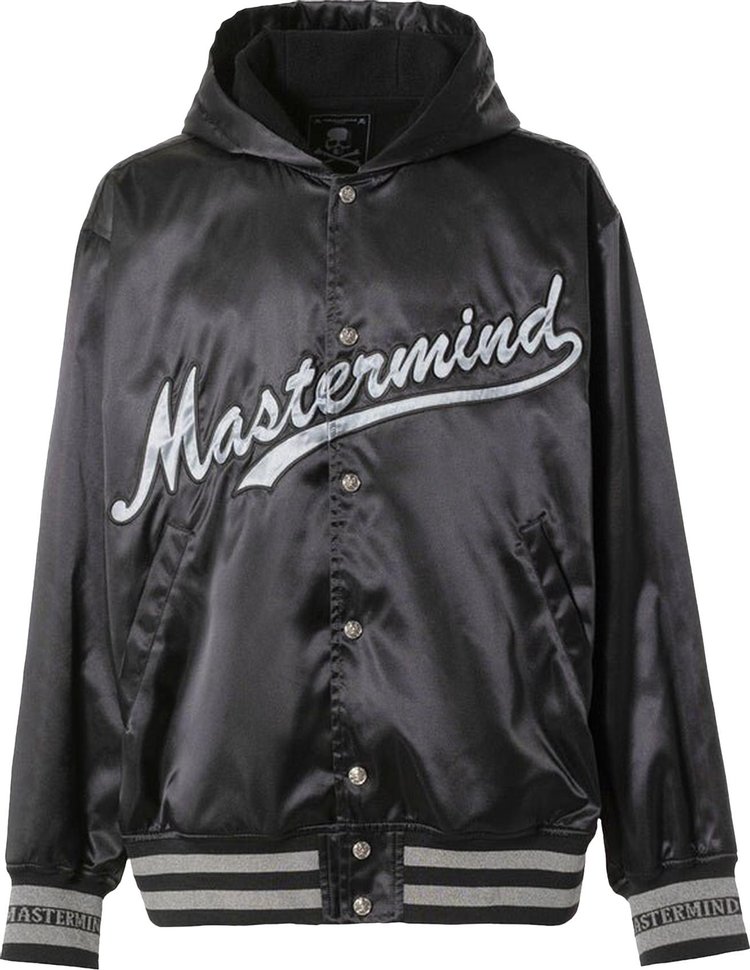 Mastermind Hooded Varsity Jacket Black